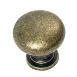 Plain Knob Antique Brass