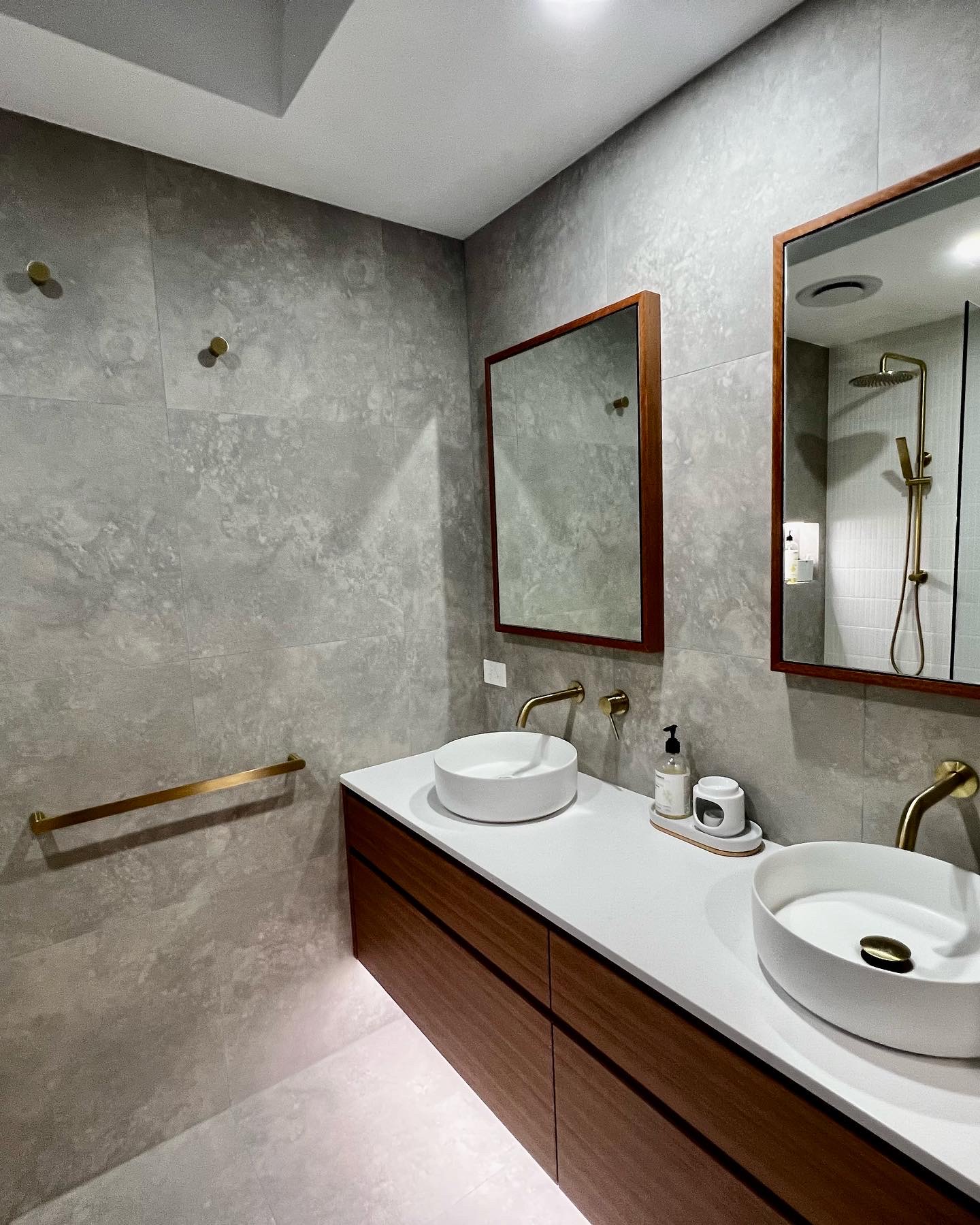 Customised bathroom cabinetry